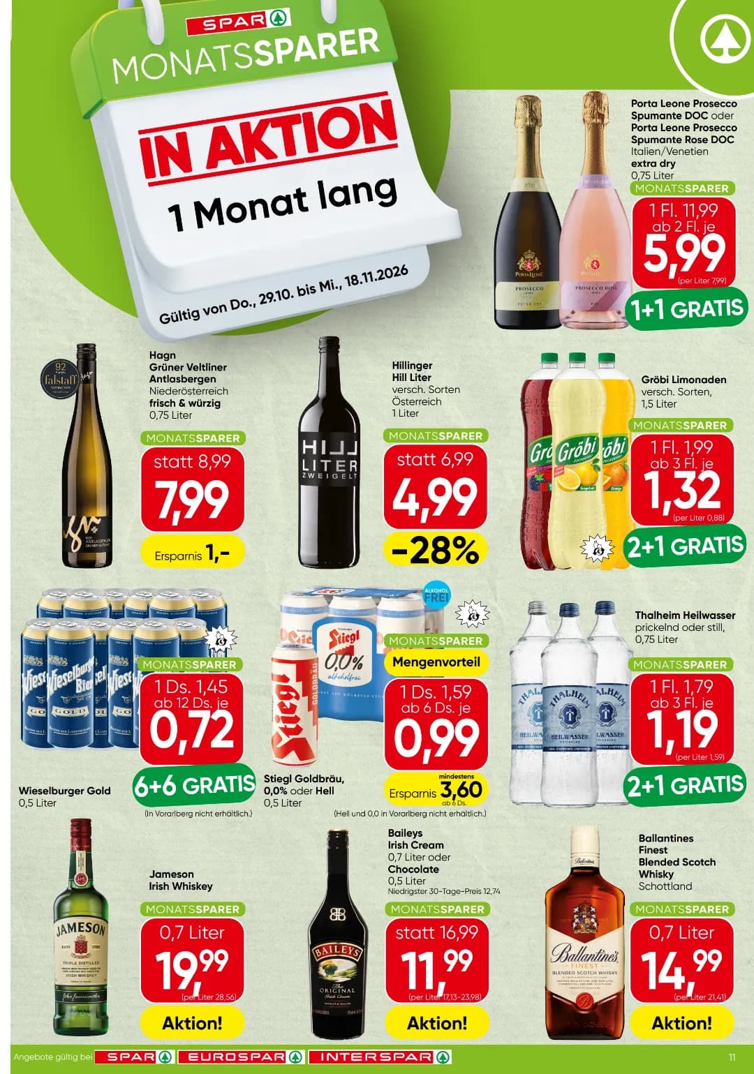 Seite 11 des Spar Flugblatts – Aktuellle Angebote