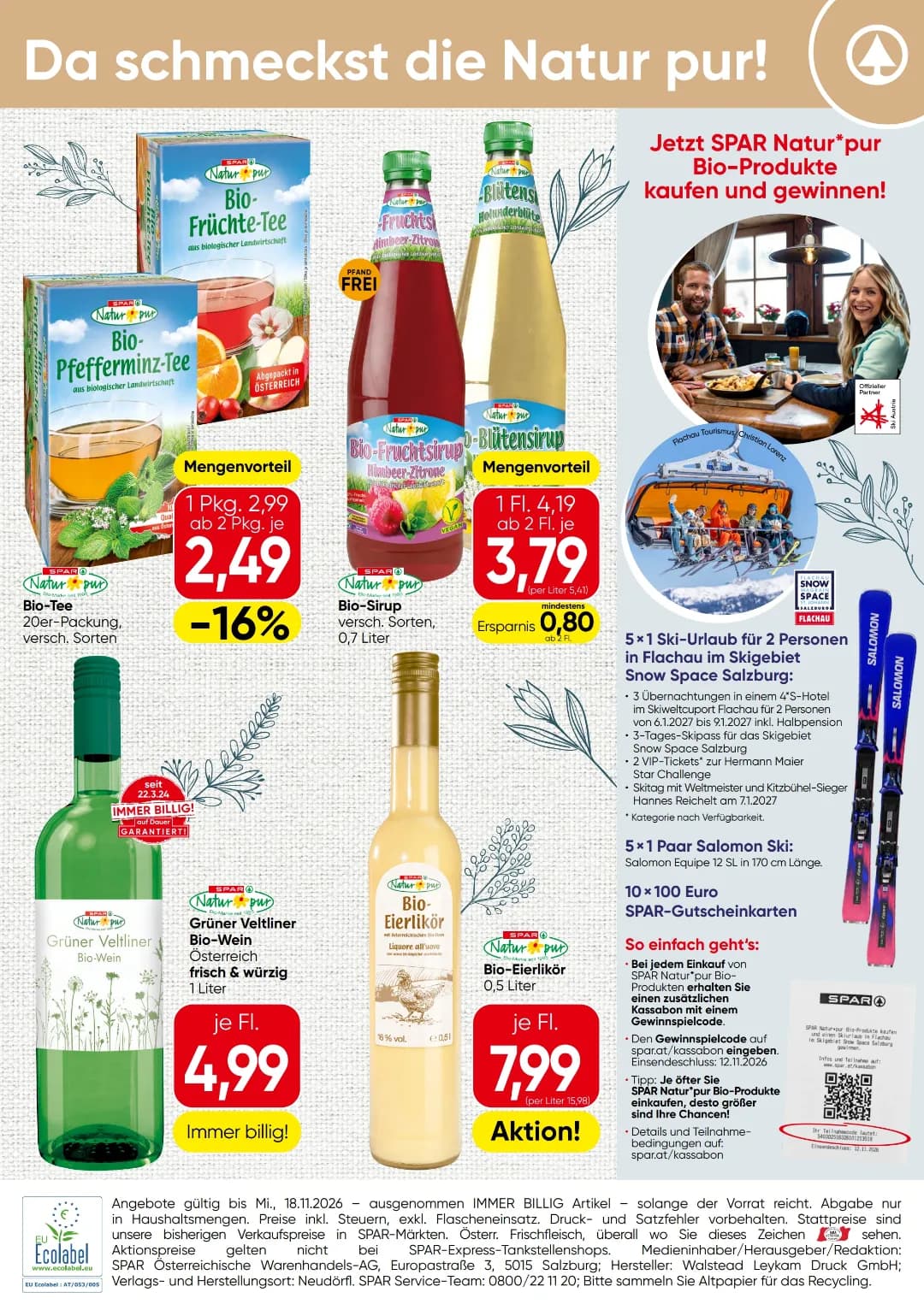 Seite 4 des Spar Flugblatts – Natur Pur