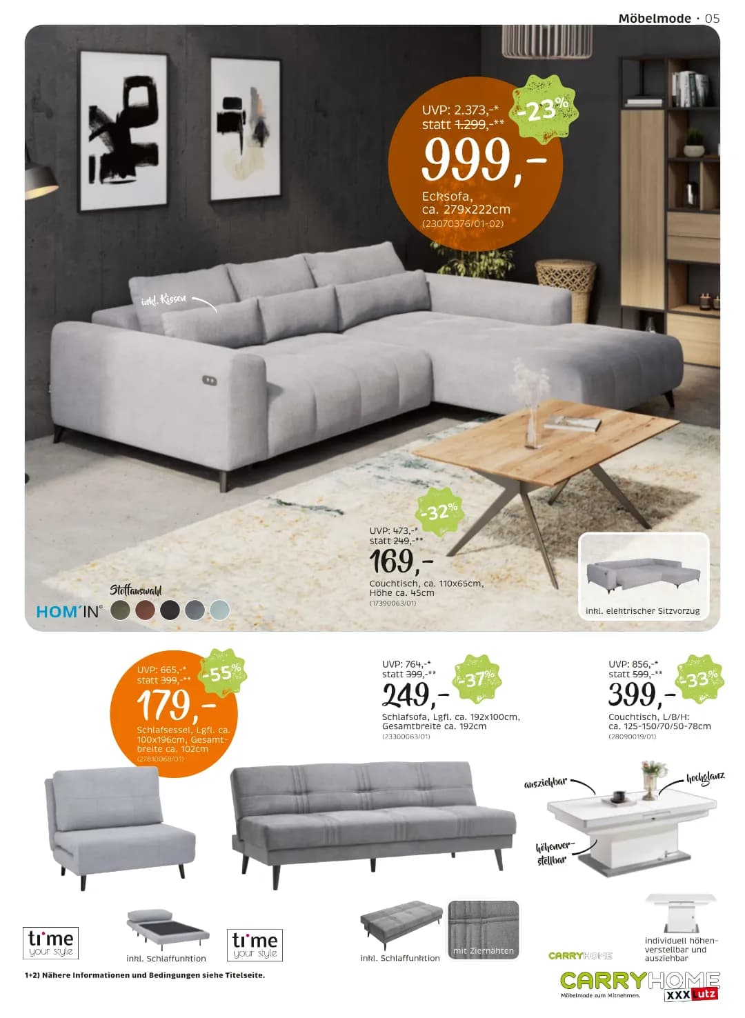 Seite 5 des XXXLutz Flugblatts – Carry Home ab 31.07.2026