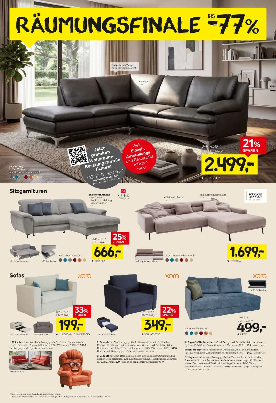 Seite 2 des XXXLutz Flugblatts – Bis -77% ab 31.07.2026