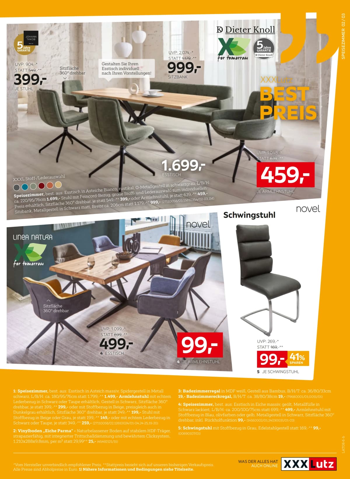 Seite 3 des XXXLutz Flugblatts – Aktuelle Angebote ab 23.08.2026.