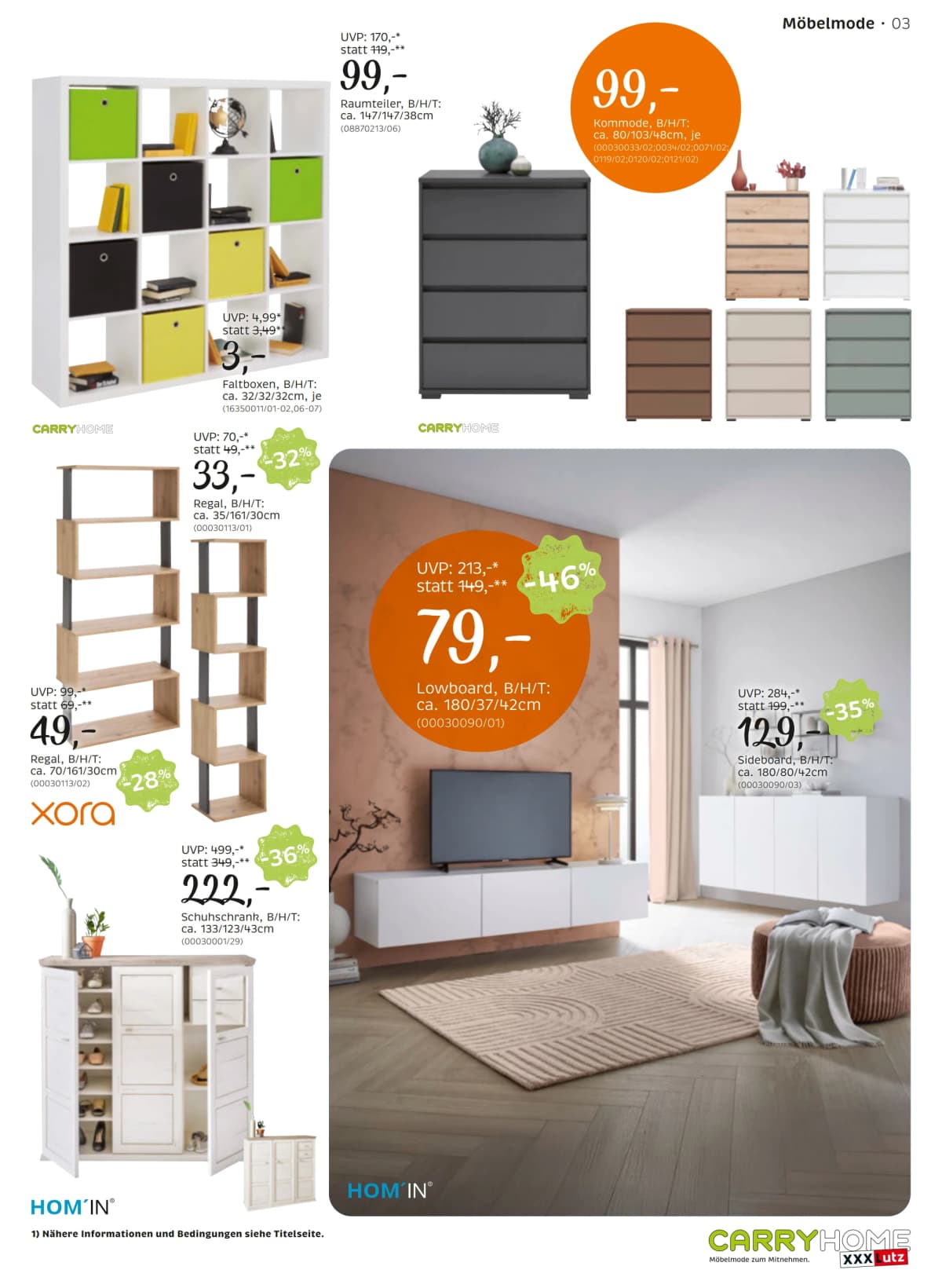 Seite 3 des XXXLutz Flugblatts – Carryhome