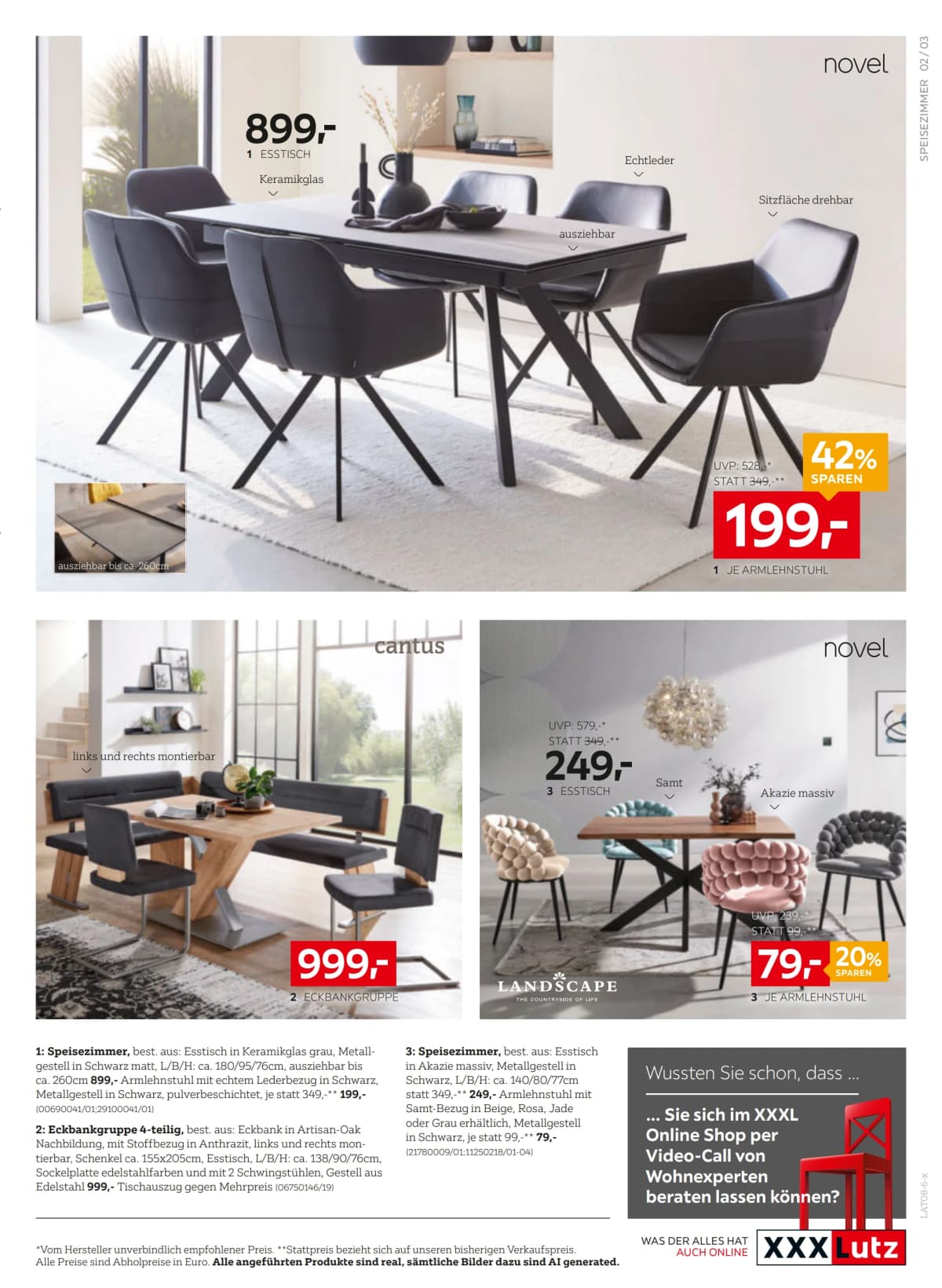 Seite 3 des XXXLutz Flugblatts – 20% sparen mit XXXL Joker ab 23.08.2026.