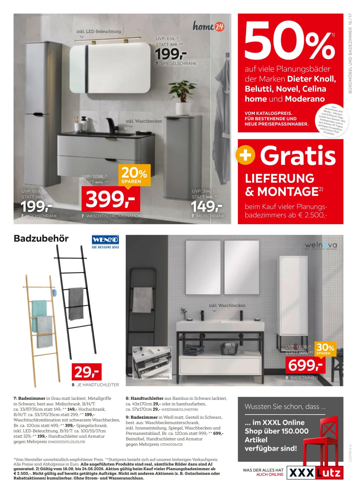 Seite 17 des XXXLutz Flugblatts – 20% sparen mit XXXL Joker