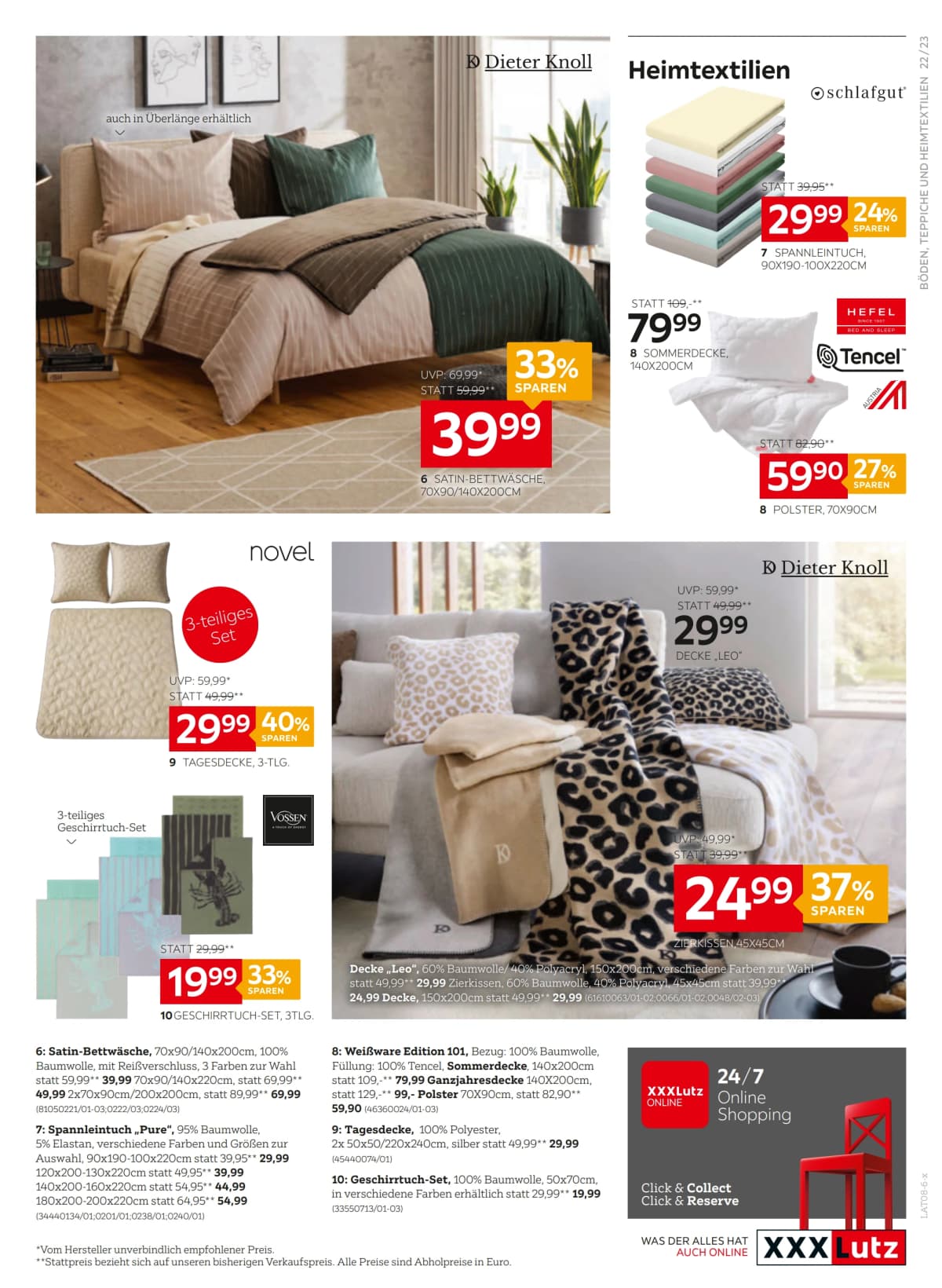 Seite 23 des XXXLutz Flugblatts – 20% sparen mit XXXL Joker