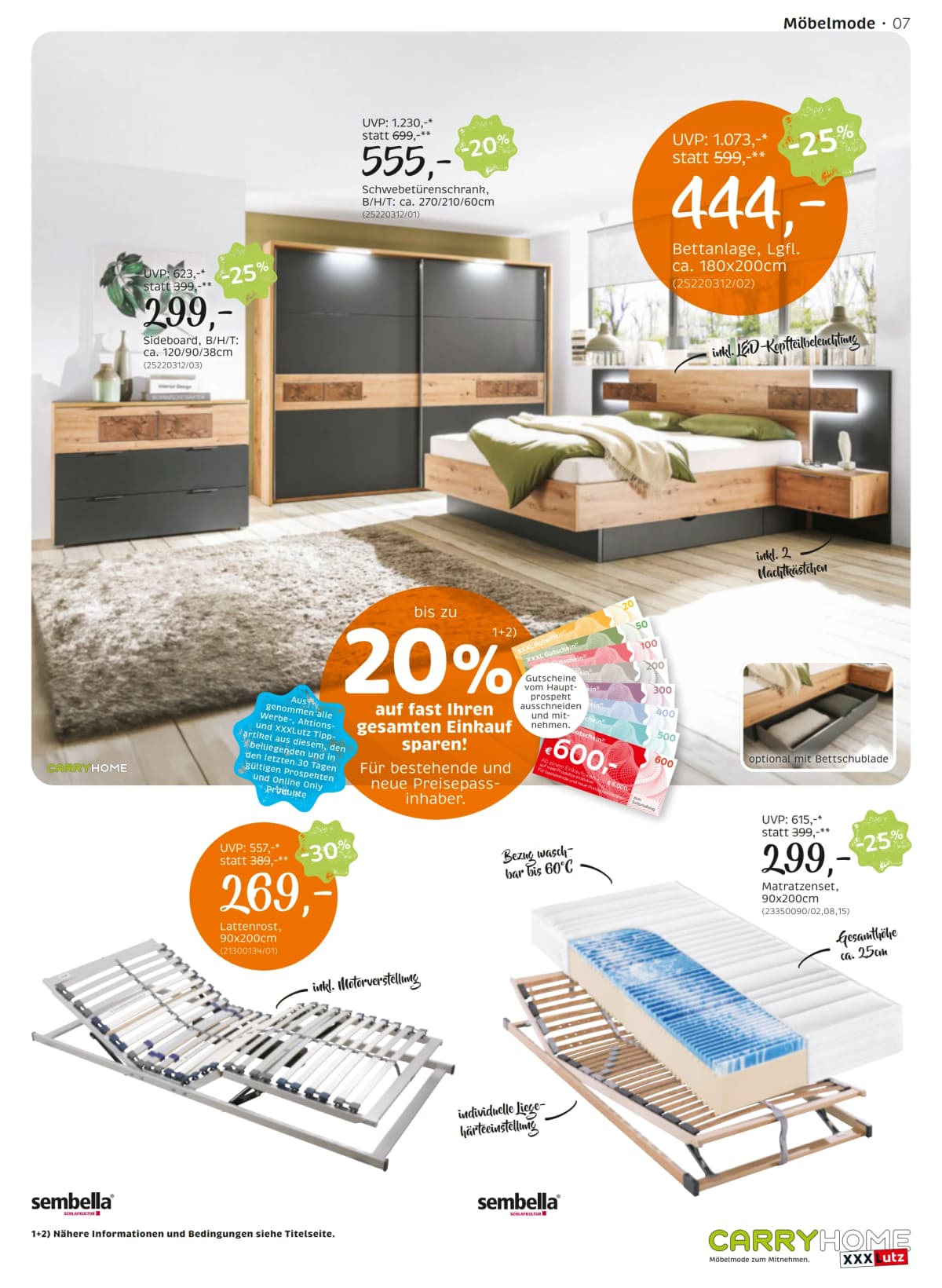 Seite 7 des XXXLutz Flugblatts – Carry Home