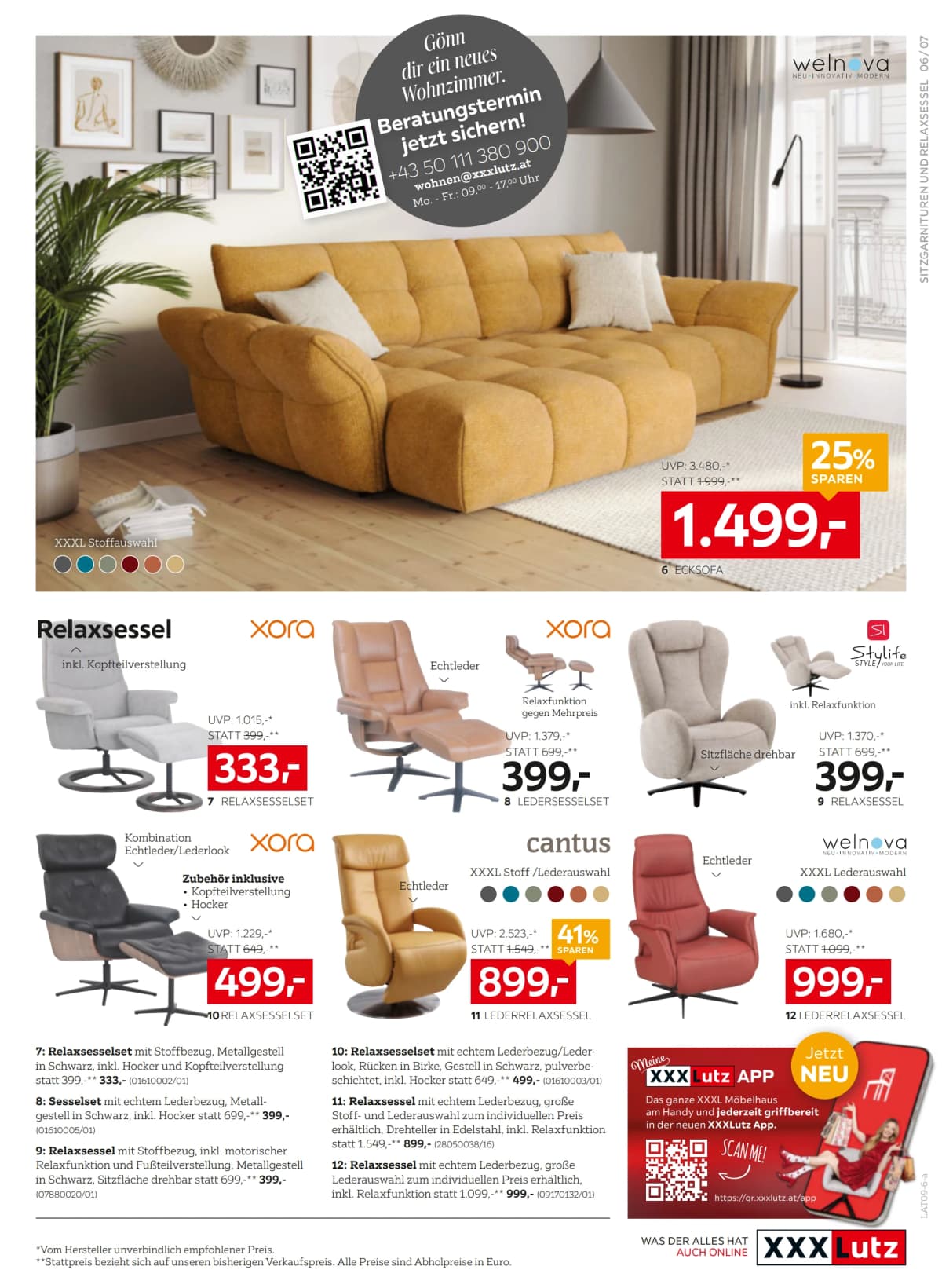 Seite 7 des XXXLutz Flugblatts – 20% Einkauf Sparen ab 09.09.2026.
