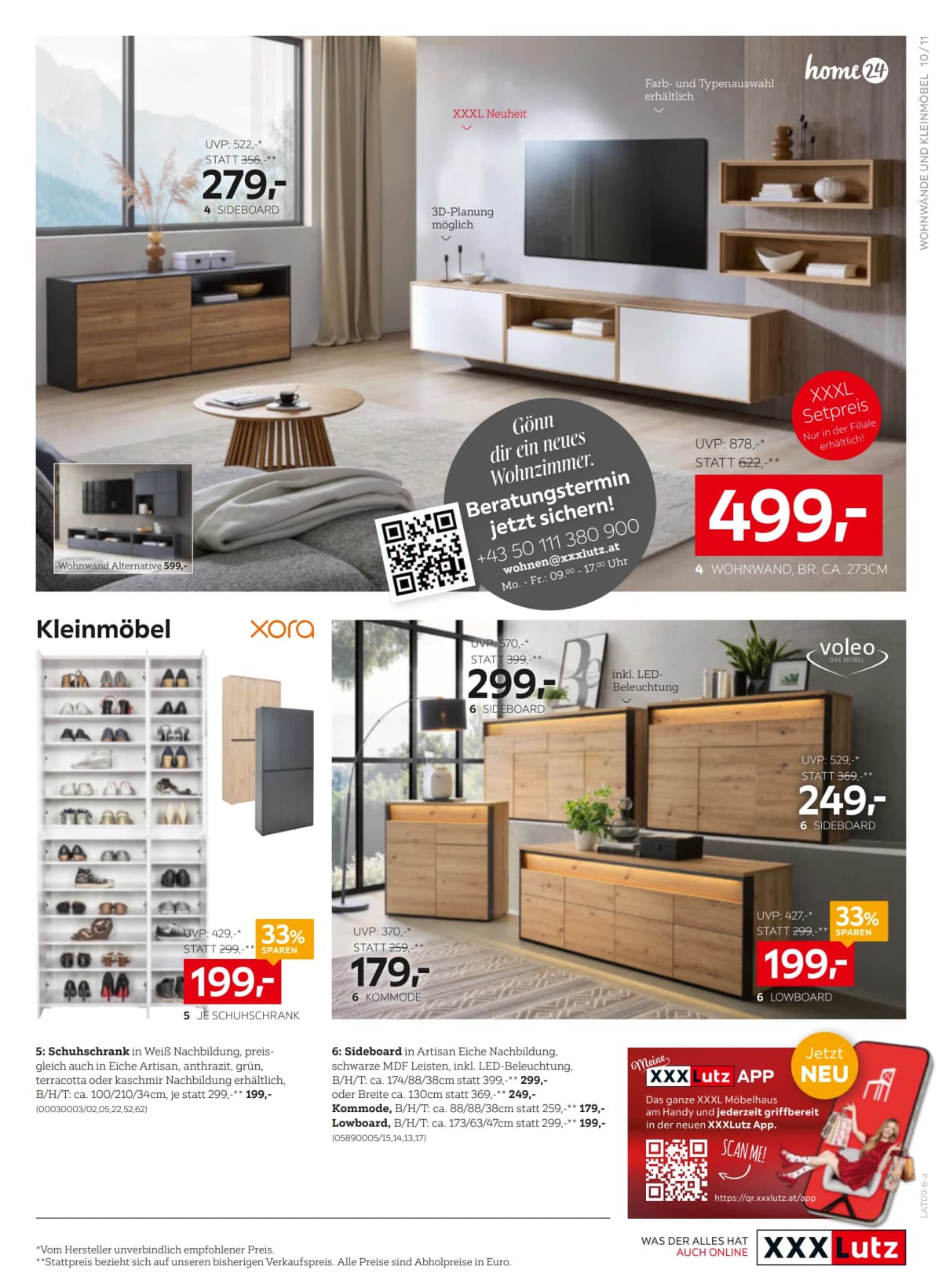 Seite 11 des XXXLutz Flugblatts – 20% Einkauf Sparen ab 09.09.2026.