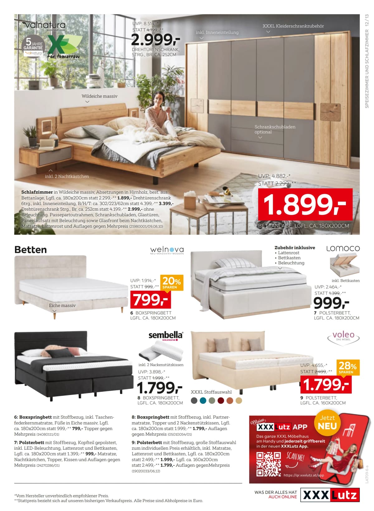 Seite 13 des XXXLutz Flugblatts – 20% Einkauf Sparen ab 09.09.2026.