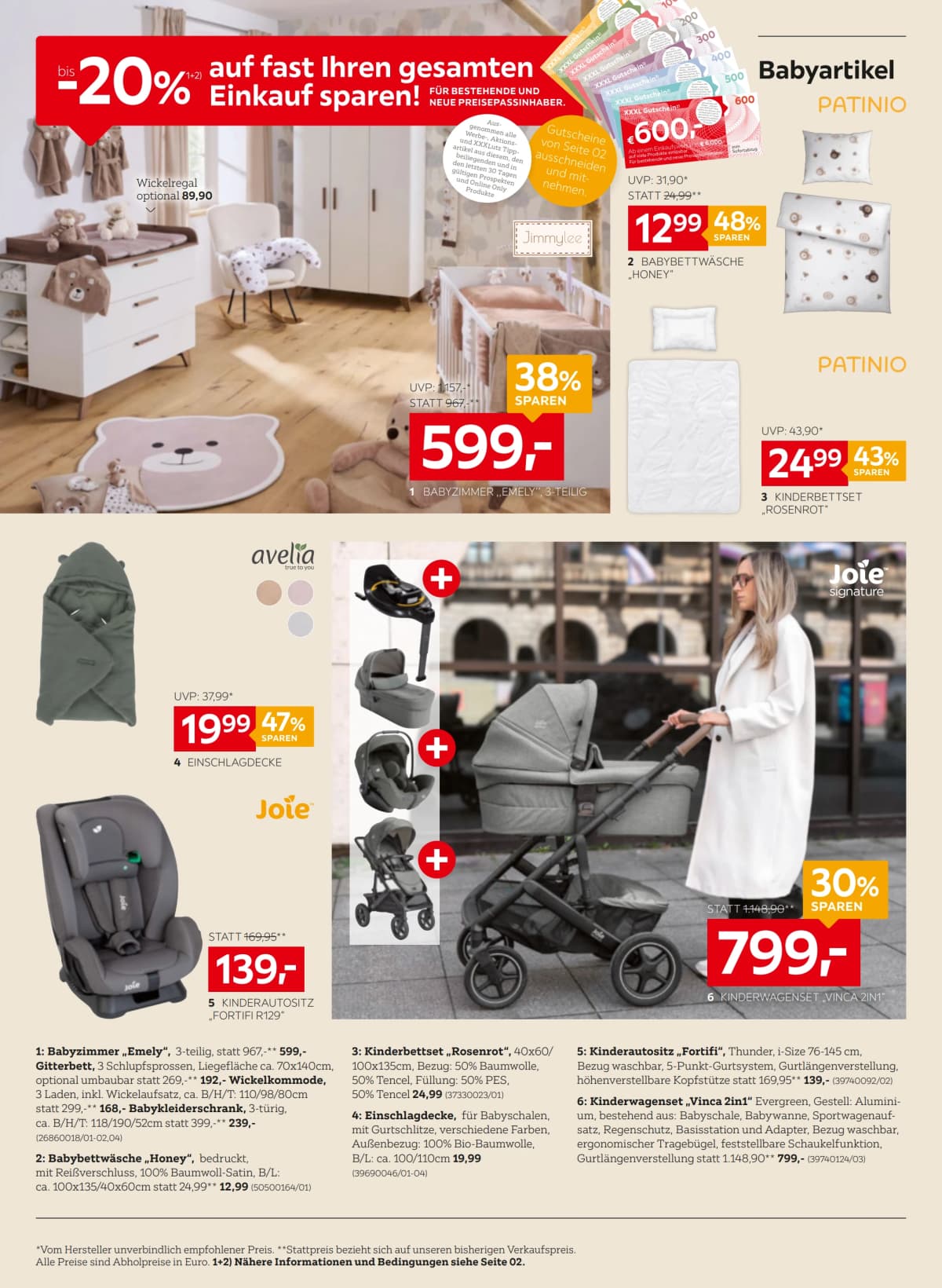 Seite 20 des XXXLutz Flugblatts – 20% Einkauf Sparen ab 09.09.2026.