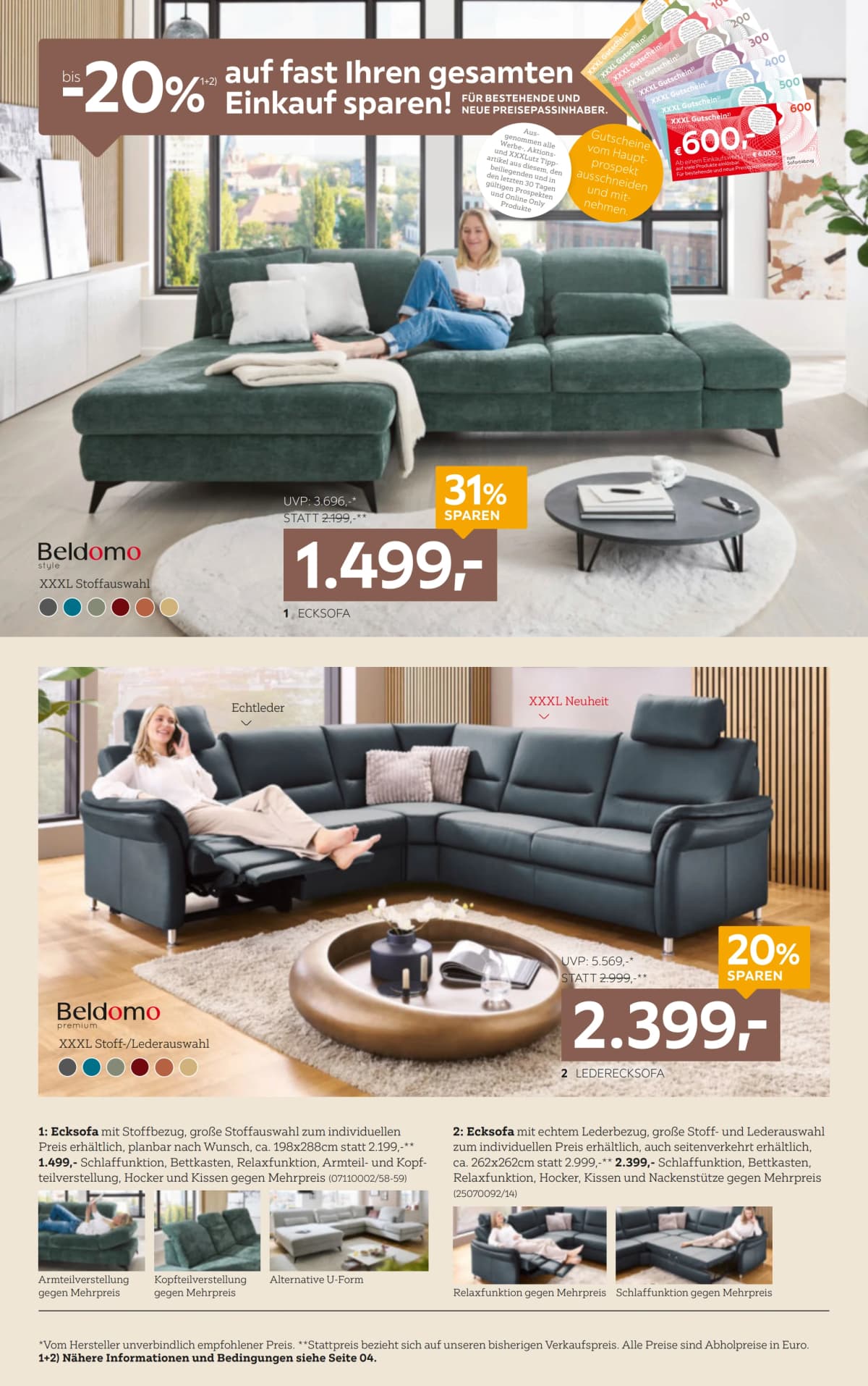 Seite 6 des XXXLutz Flugblatts – Bis zu 20% Sparen! ab 09.09.2026.