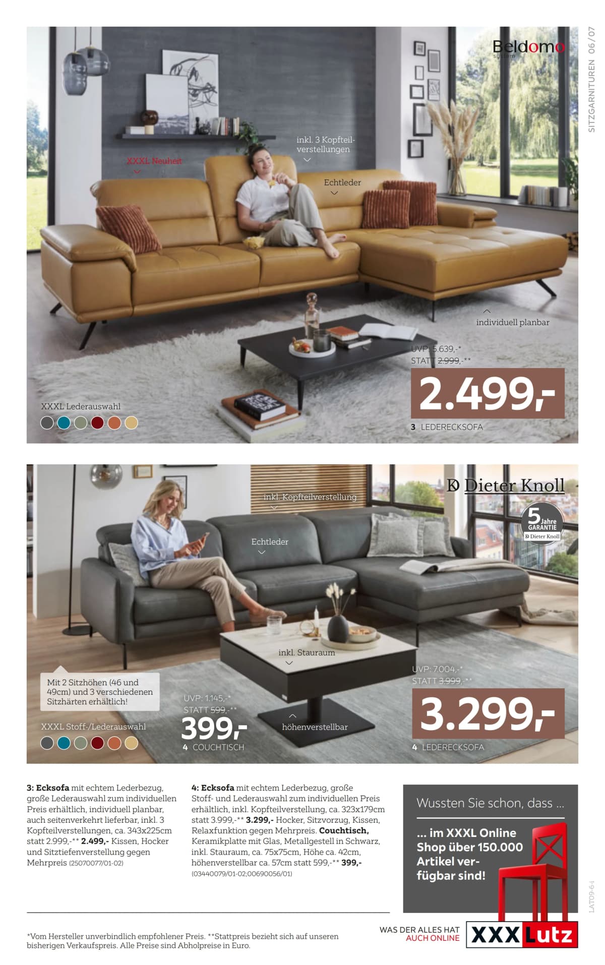 Seite 7 des XXXLutz Flugblatts – Bis zu 20% Sparen!
