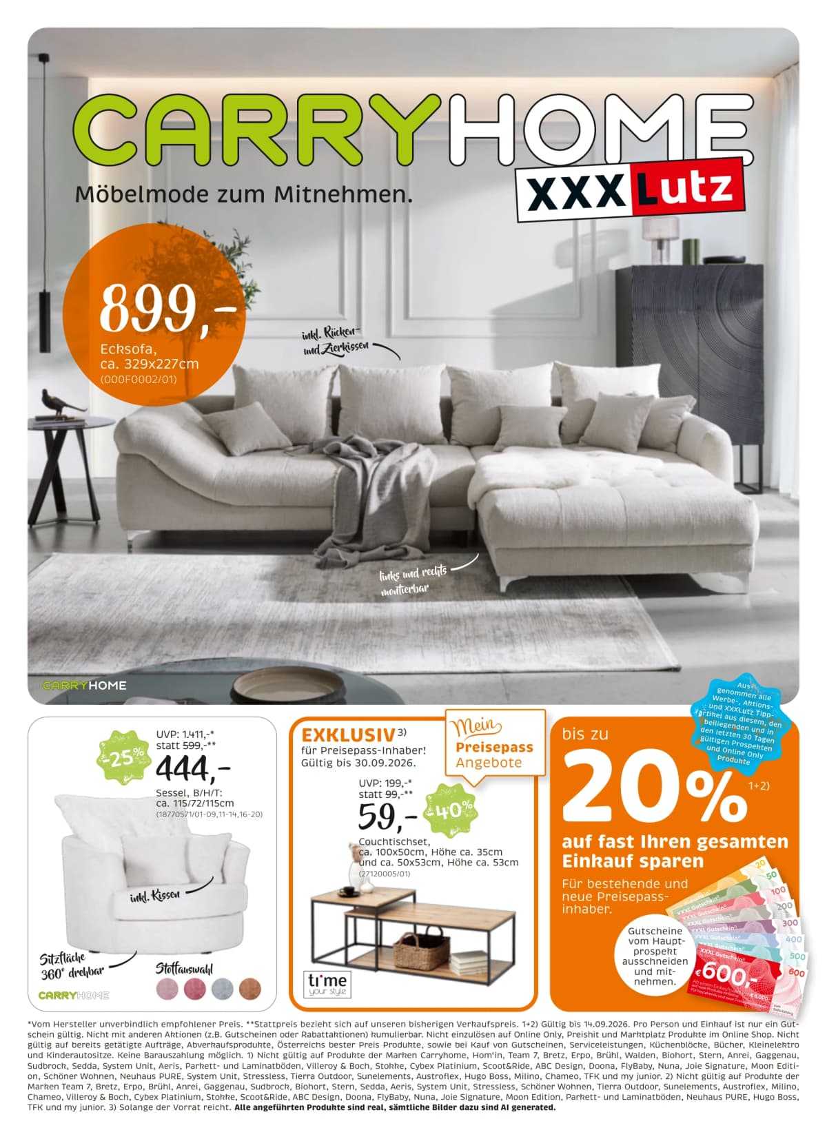 XXXLutz Flugblatt ab 08.09.2026. – Carry Home