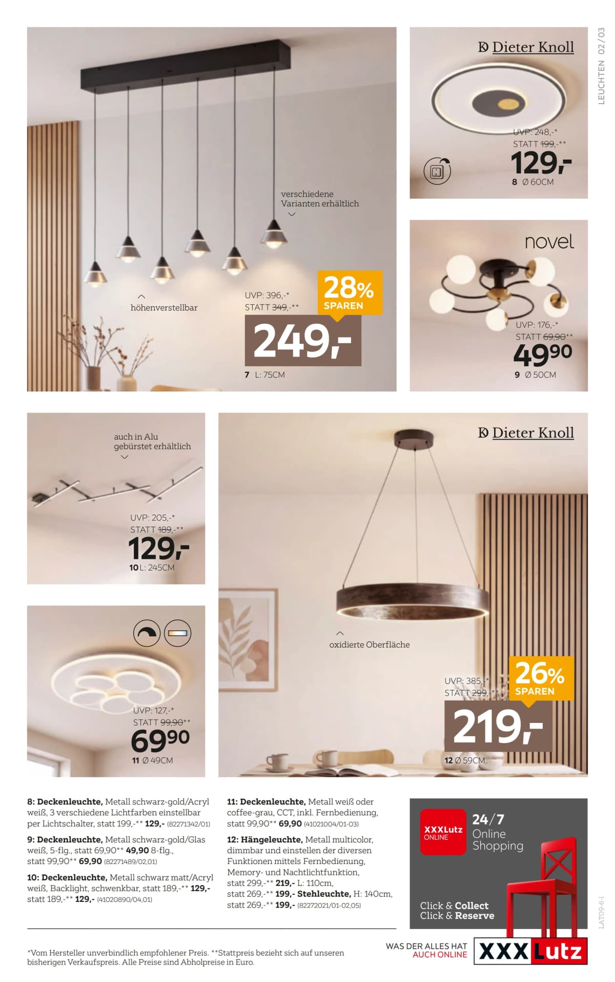 Seite 3 des XXXLutz Flugblatts – Bis zu 20% ab 08.09.2026.