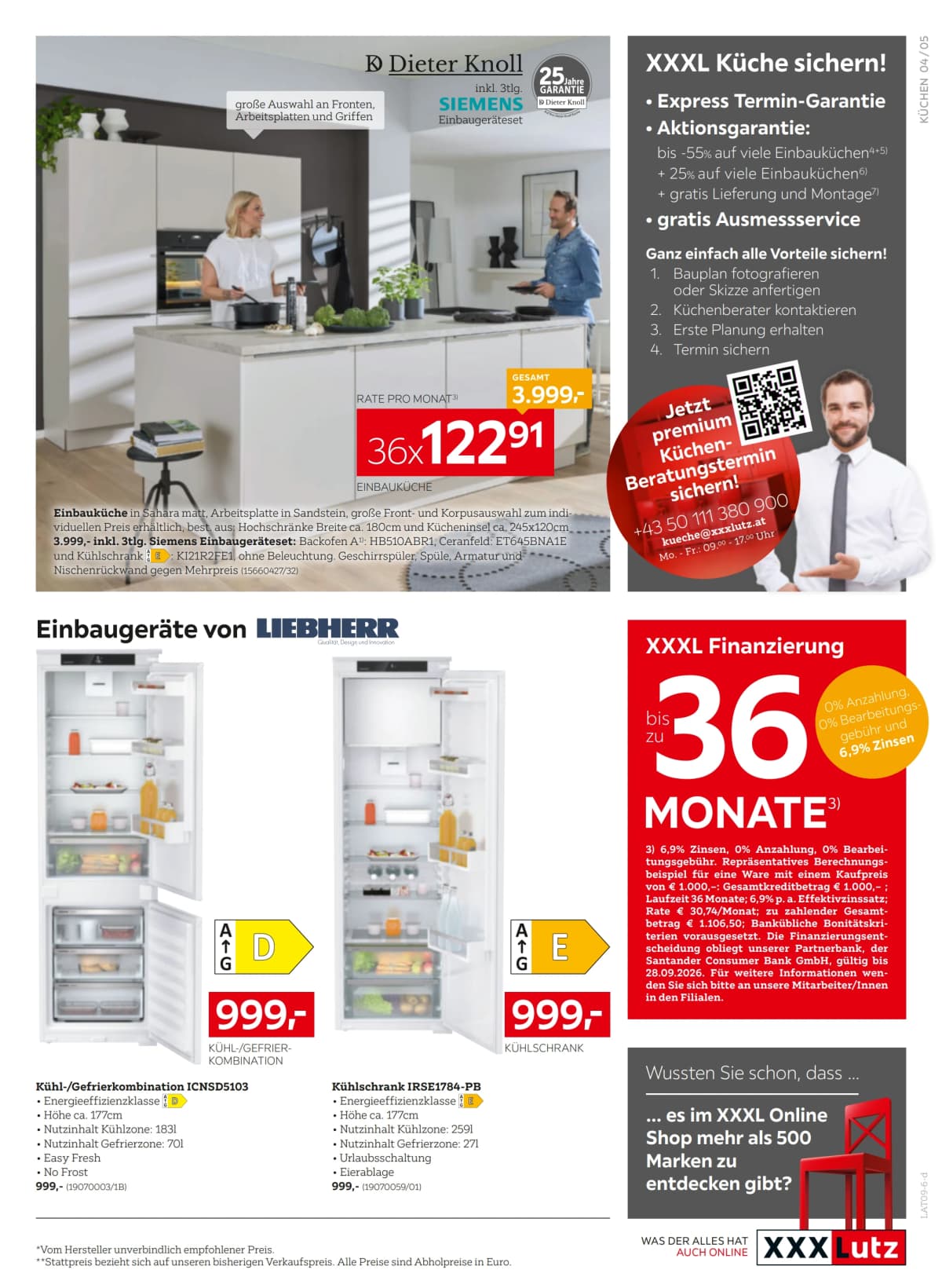 Seite 5 des XXXLutz Flugblatts – Bis minus 55%