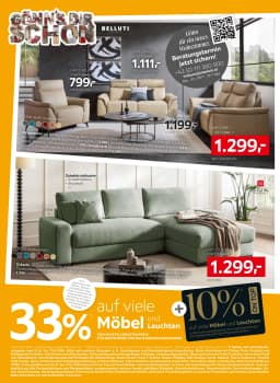 Seite 2 des XXXLutz Prospekts 33% auf viele Möbel