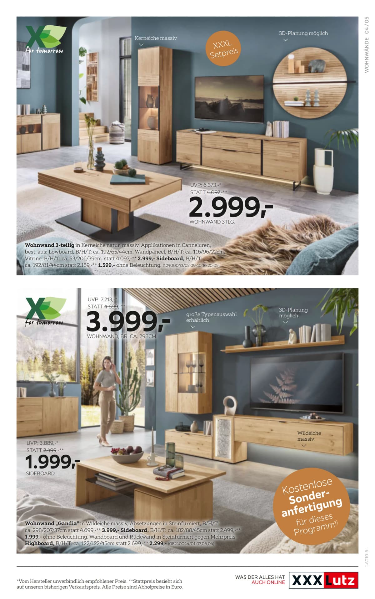Seite 5 des XXXLutz Flugblatts – Marken-Neuheiten
