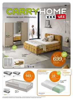 Seite 1 des XXXLutz Prospekts Carry Home