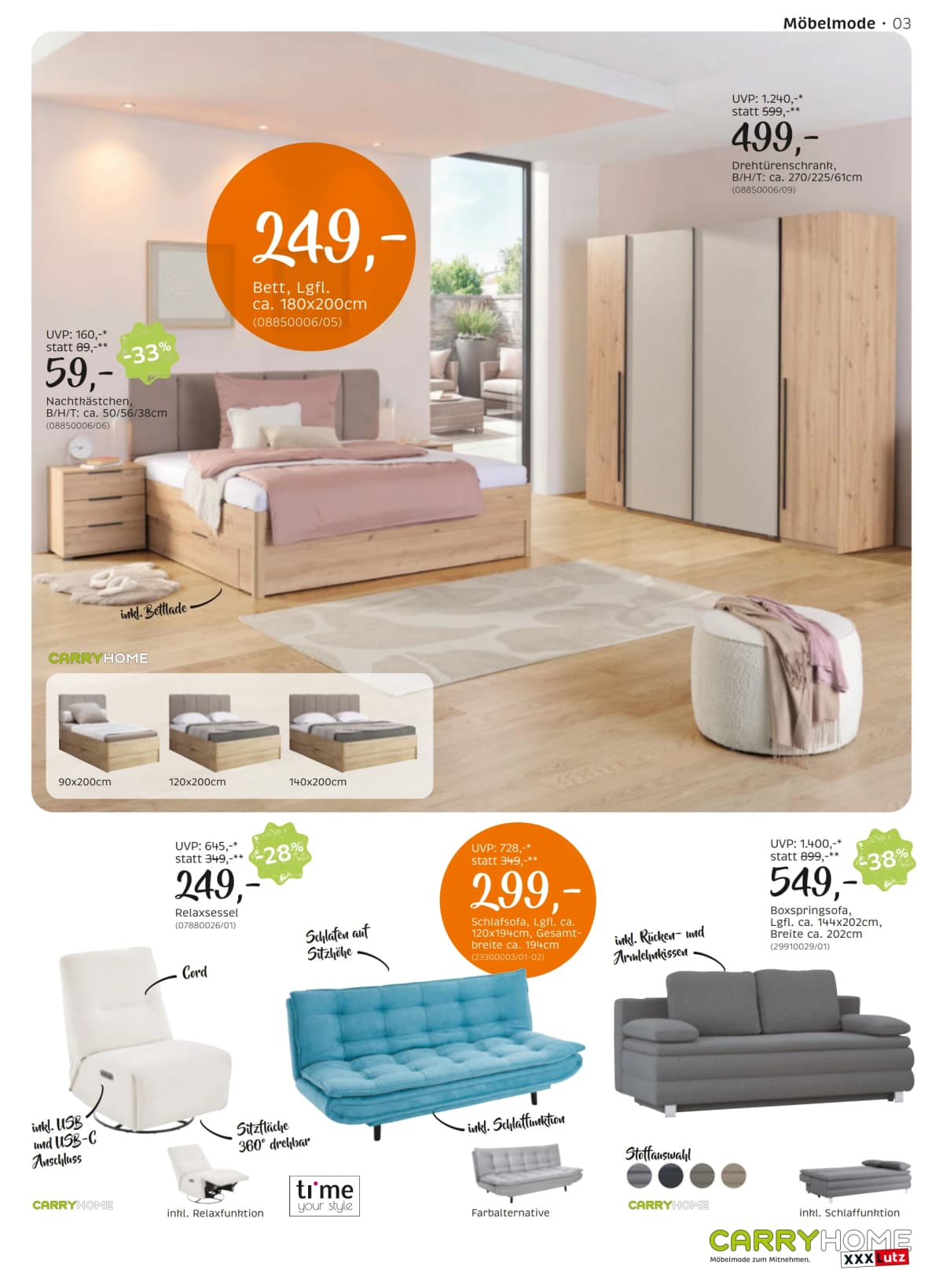 Seite 3 des XXXLutz Flugblatts – Carry Home
