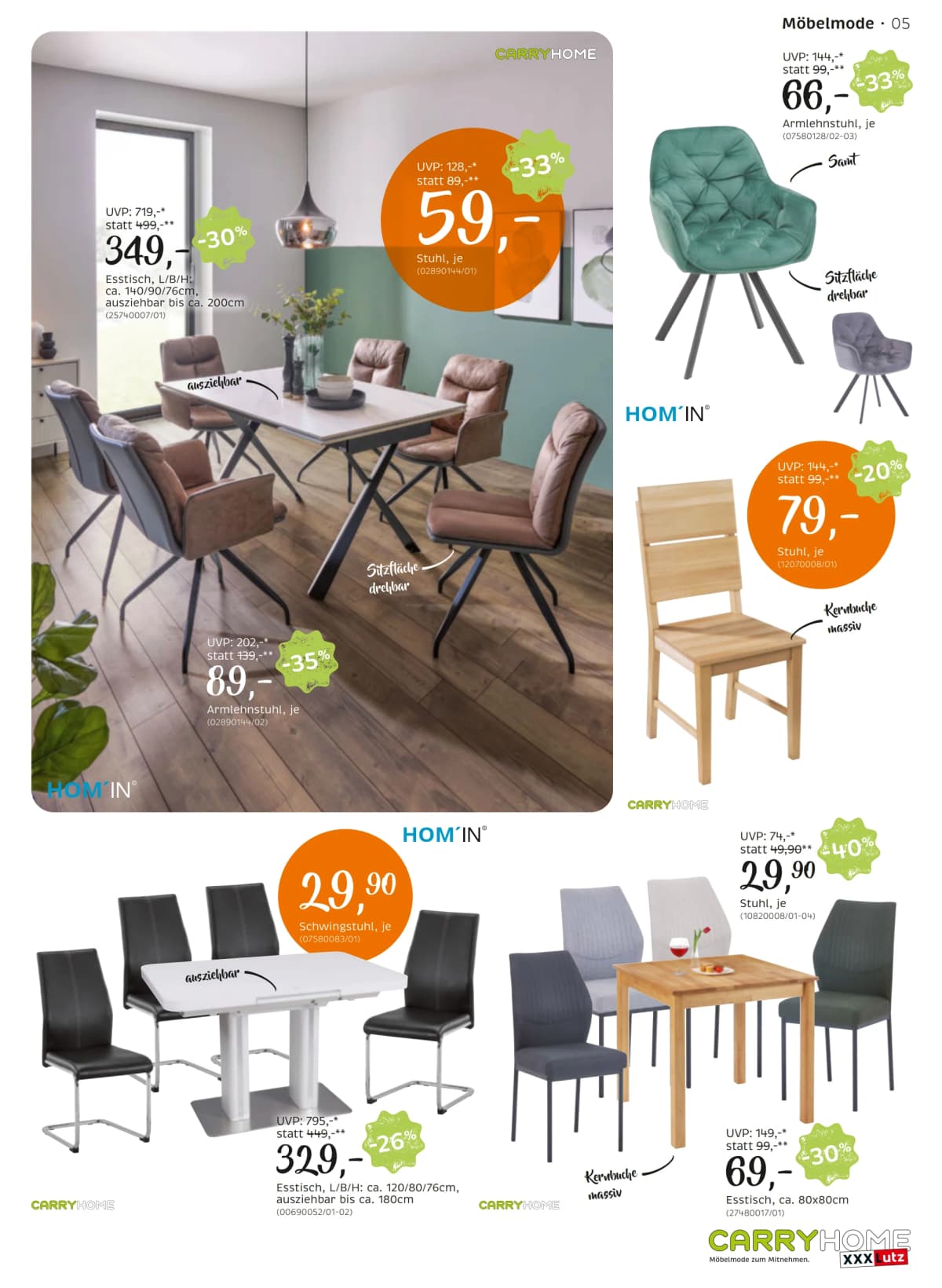 Seite 5 des XXXLutz Flugblatts – Carry Home
