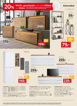 Seite 10 des XXXLutz Prospekts 20% Mwst. geschenkt
