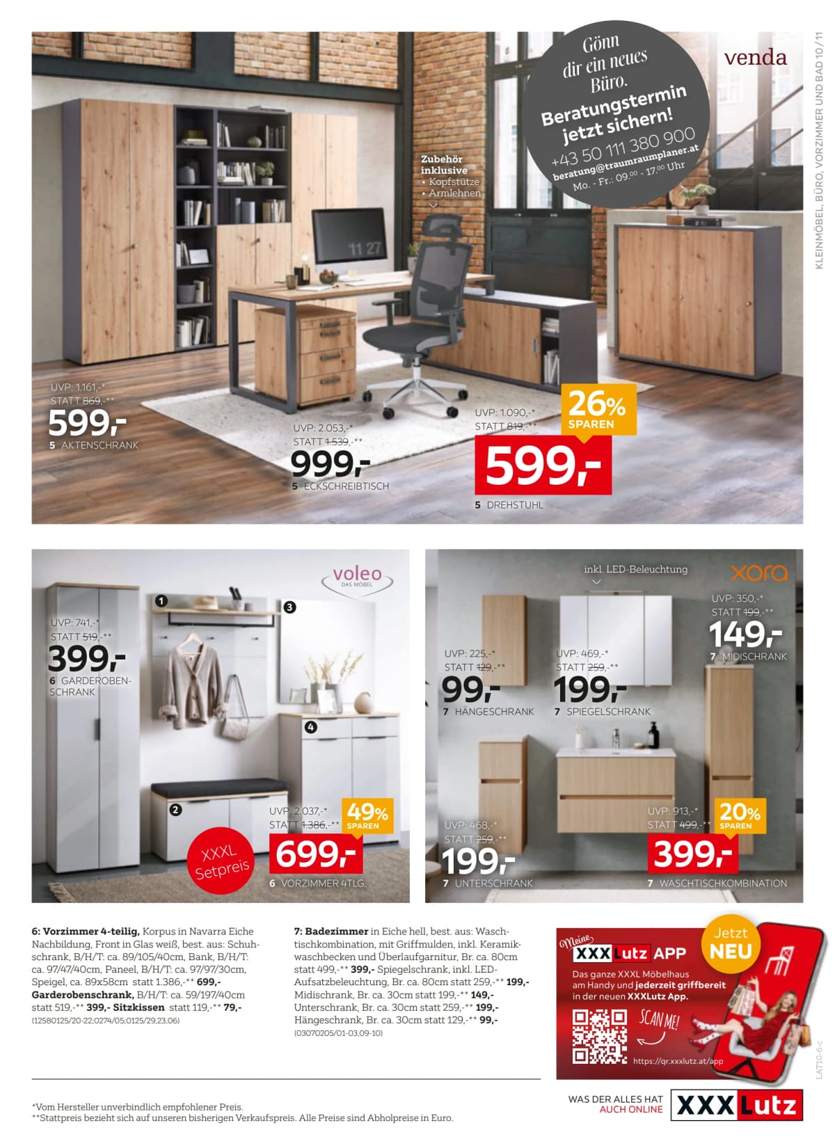 Seite 11 des XXXLutz Flugblatts – 20% Mwst. geschenkt