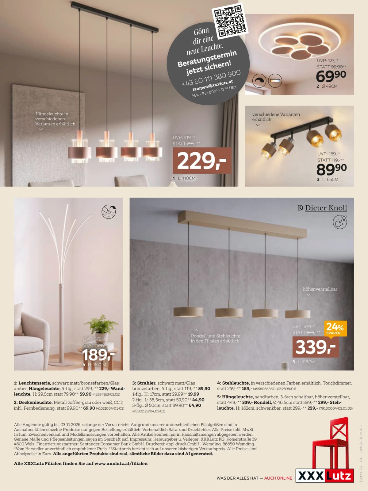 Seite 4 des XXXLutz Flugblatts – Modernes Design