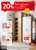 Titelblatt des XXXLutz Prospekts 20% Mwst. geschenkt