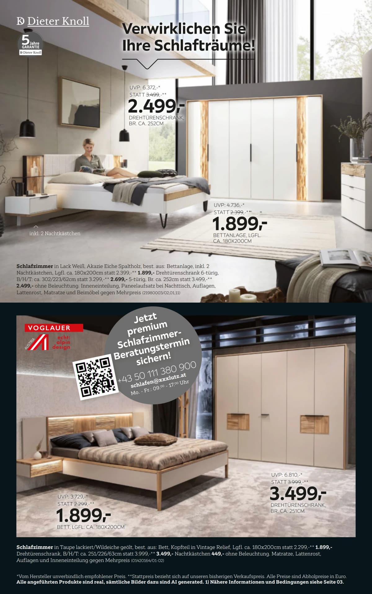 Seite 8 des XXXLutz Flugblatts – Gratis Lieferung