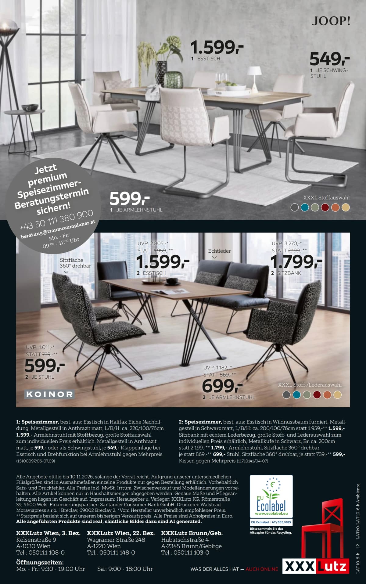 Seite 12 des XXXLutz Flugblatts – Gratis Lieferung