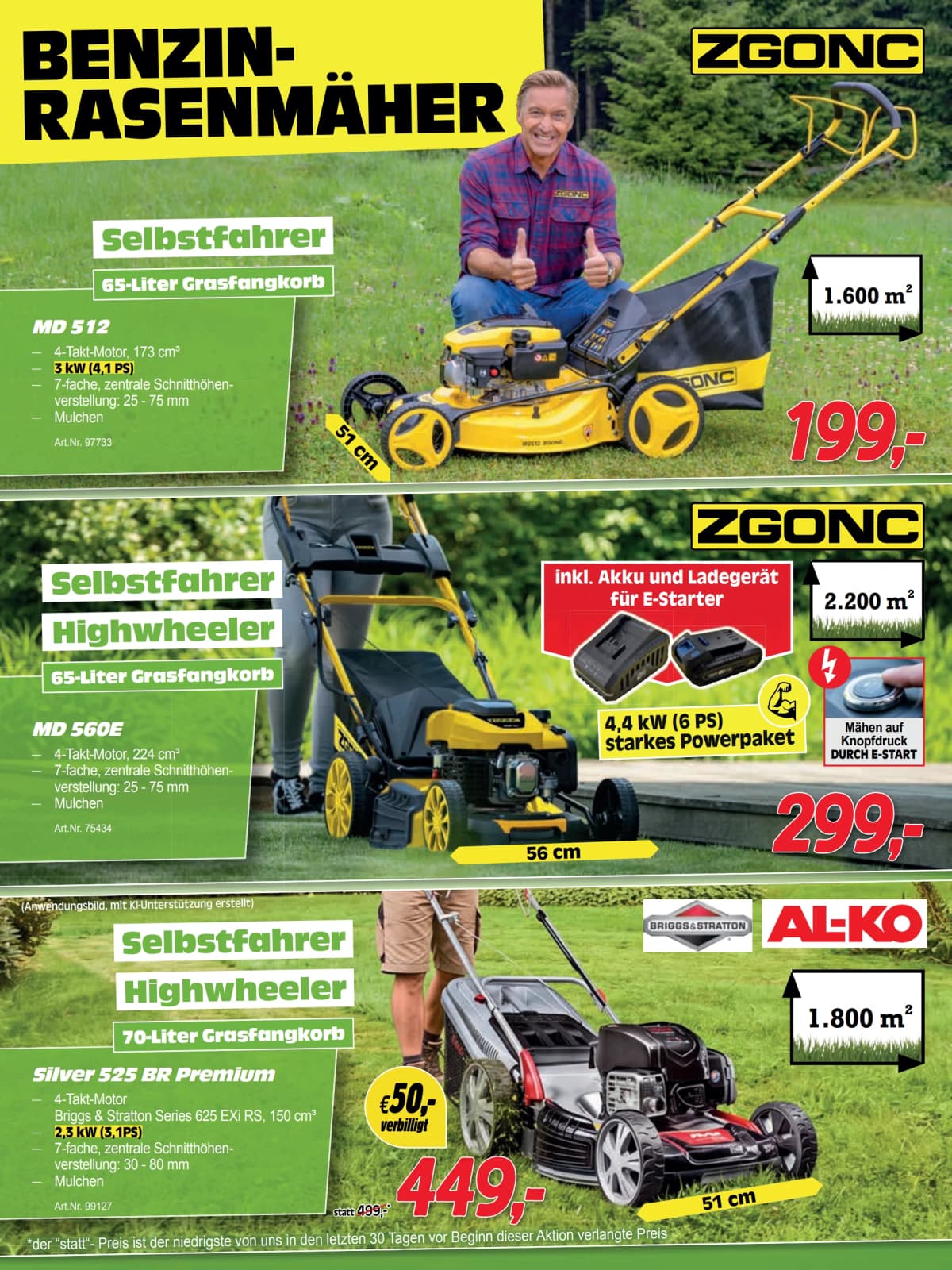 Seite 2 des Zgonc Flugblatts – Sommerschluss Verkauf ab 08.09.2026.