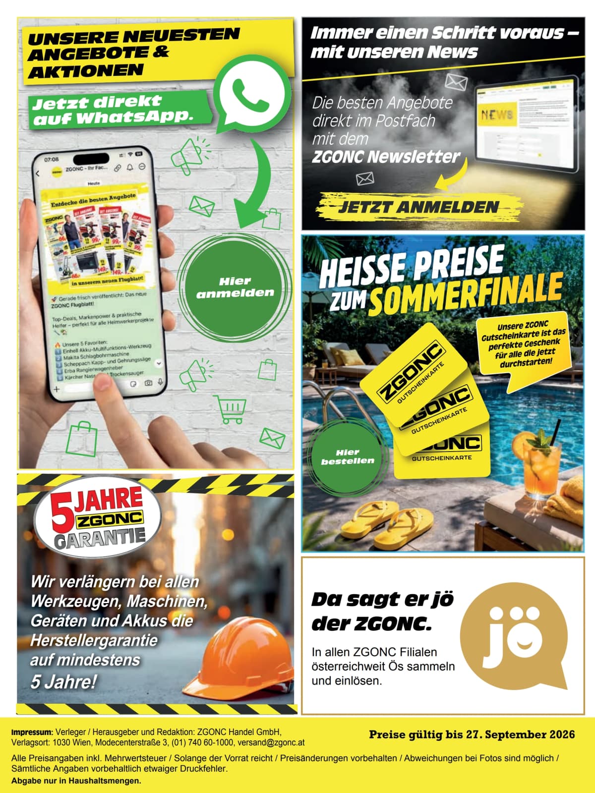 Seite 14 des Zgonc Flugblatts – Sommerschluss Verkauf ab 08.09.2026.