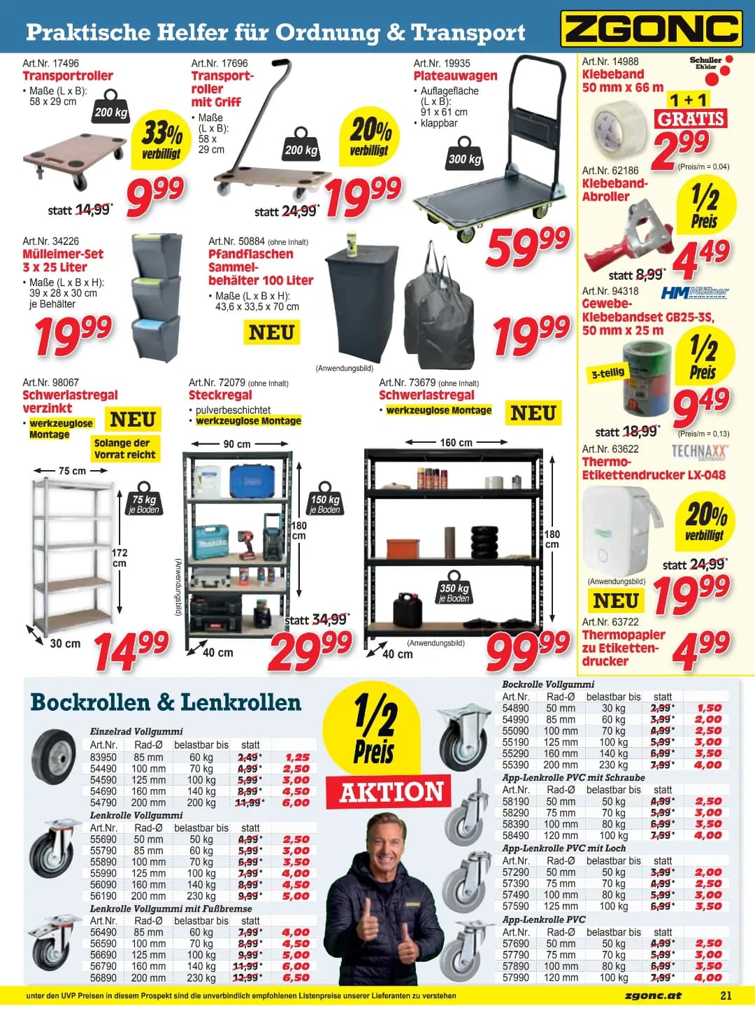 Seite 21 des Zgonc Flugblatts – November I 2026