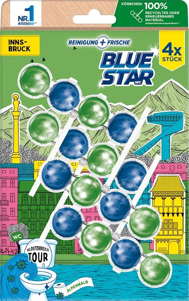 Blue Star WC-Beckensteine, 4 Stück – Bipa