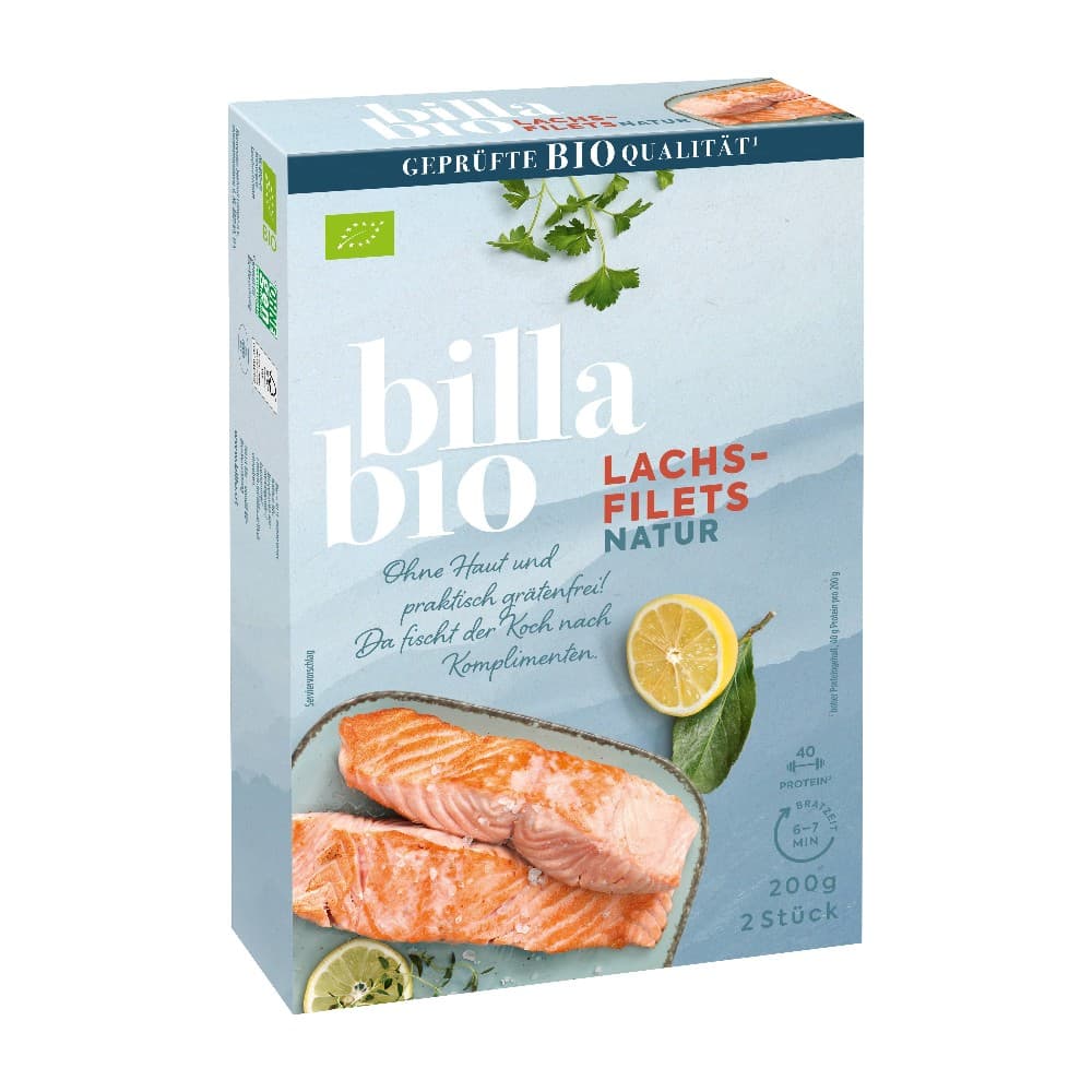 BILLA Bio Bio-Lachsfilet, 200 g – Billa
