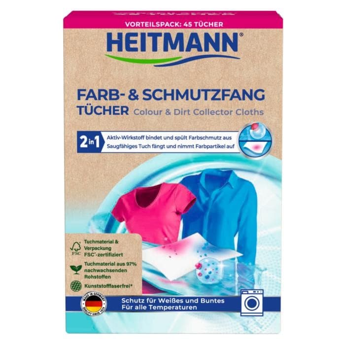 Heitmann Farb- & Schmutzfang Tücher, 45 Stück – Norma