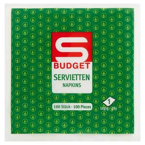 Servietten 100er-Packung S-Budget Angebot bei Interspar