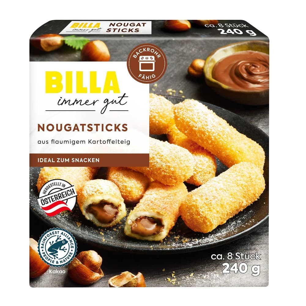 BILLA immer gut Nougatsticks, 240 g – Billa