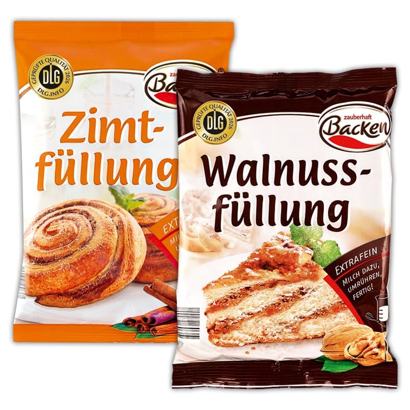 OLG Walnuss-/Zimt-/Nuss-/Mohn-/Kokosfüllung, 250 g – Norma
