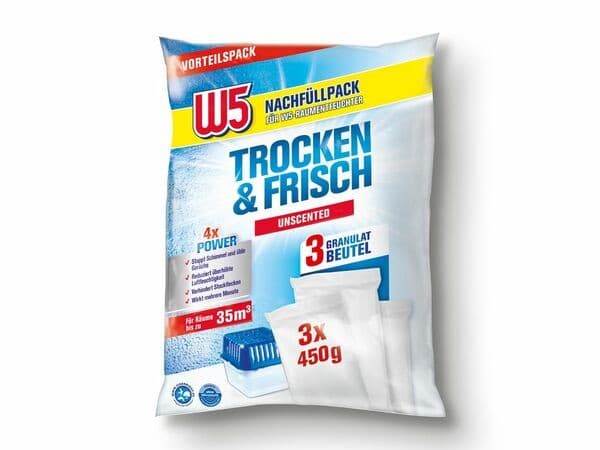 Raumentfeuchter Nachfüllpackung, 3x 1,2 kg W5 – Lidl