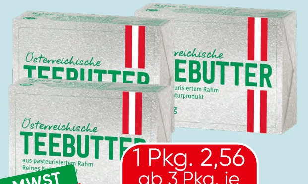 Pinzgau Milch Österreichische Teebutter 250 g Angebot bei Spar
