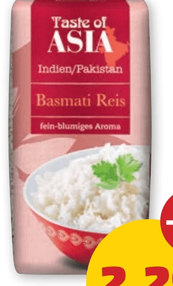 Basmatireis 1 kg Taste of Asia Angebot bei Penny