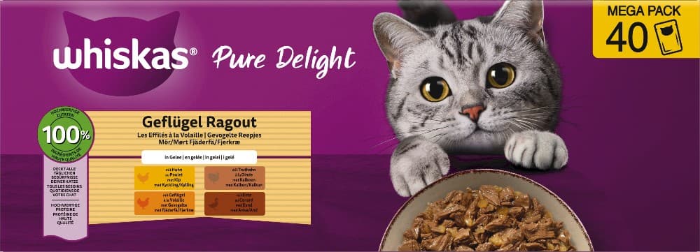 Whiskas Katzennahrung, 40x85 g – Lagerhaus