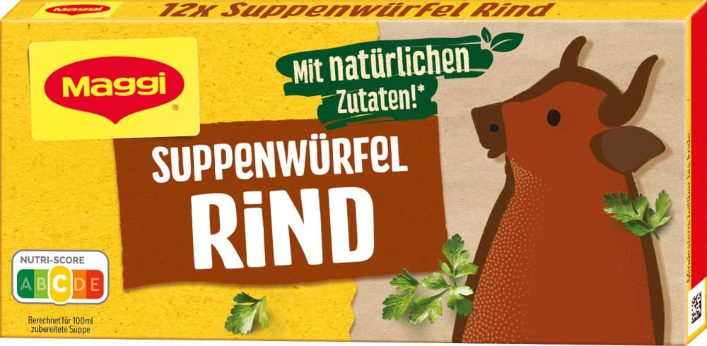 Maggi Rindfleisch, Hühner oder Gemüse Suppenwürfel, 120 g – Maximarkt