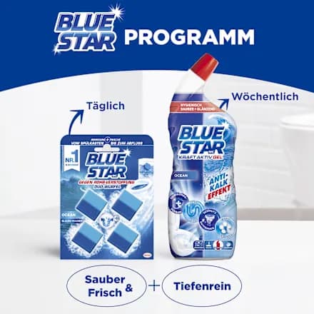 Blue Star WC-Steine Doppelpackung oder 4x 50 g Angebot bei Maximarkt
