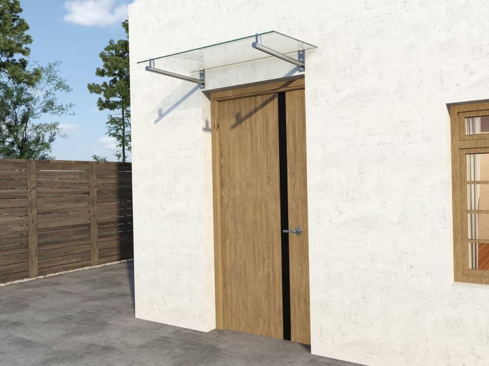 Edelstahl-Vordach, ca. 140 x 80 cm BETTER HOME – Norma