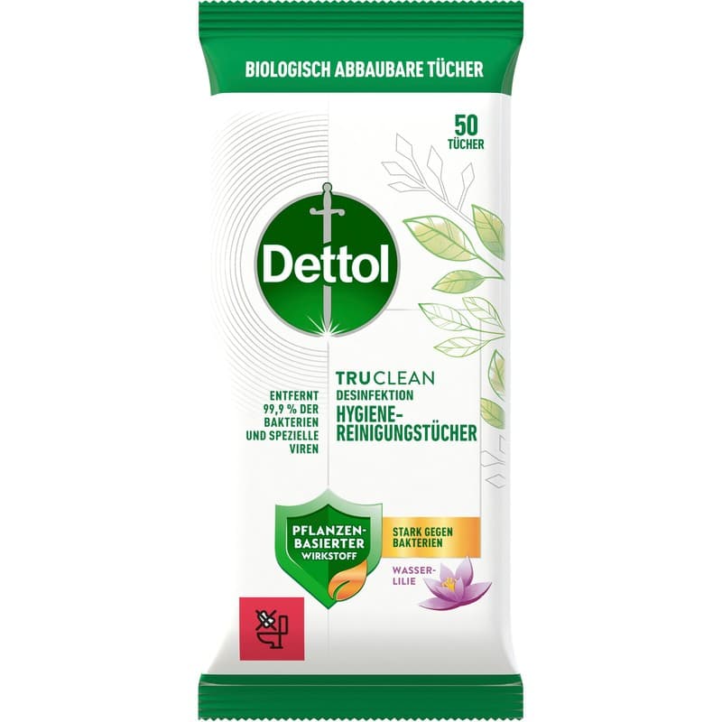 Dettol True Clean Hygiene-Reinigungstücher, 50 Stk. – Dm