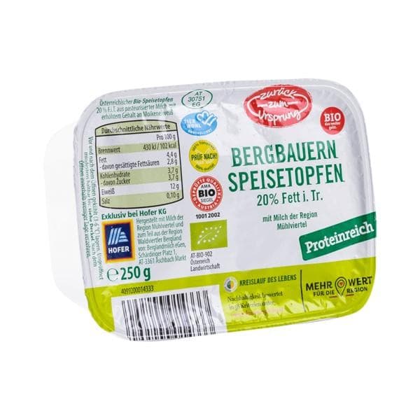Bio-Topfen, 250 g Zurück zum Ursprung – Hofer