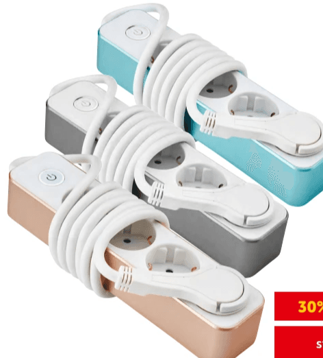 Tischsteckdose 4-fach mit Schalter SIMPEX – Interspar