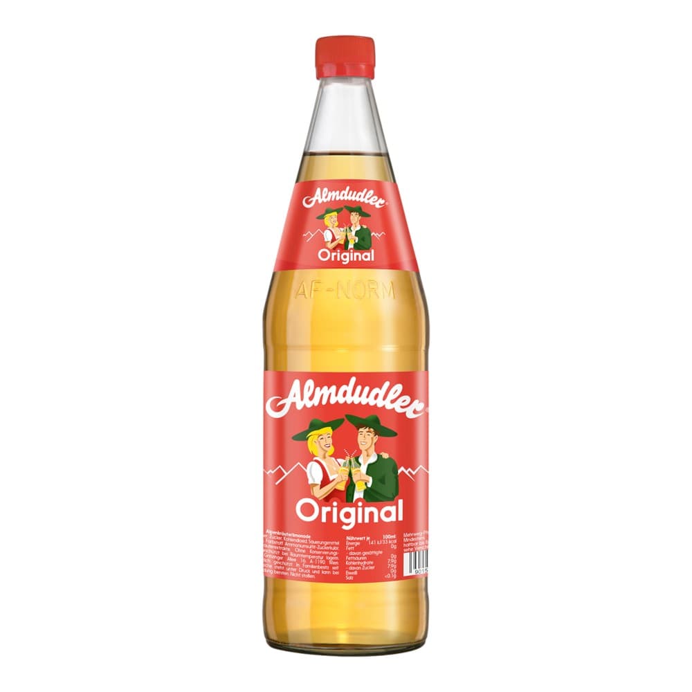 Almdudler Original od. Zuckerfrei 1 Liter Glas od. PET Angebot bei Billa